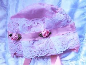 Pink Frilly Bonnet 19 20" Reborn Newborn Baby Doll Clothes Sale Sale Sale Sale