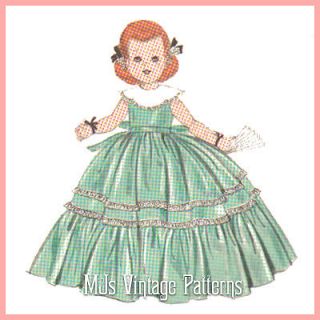 Vtg Toddler Doll Clothes Pattern Formal Dress Coat 21" 22" 23" Saucy Walker