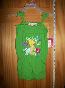 New Disney Fairies Baby Clothes 18M Tinkerbell Infant Romper Tink Tinker Bell