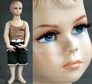 Child Mannequin Displays Baby Boy Clothes T Shrits 1 Year Old Boy Manikin Scott