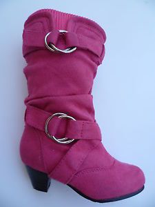 Toddler Girls Boots Shoes Size 4 8 Fuchsia