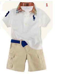 Boys Polo Suit Set Baby Clothes Children Clothing 2 Pcs Polo Shirt Pants