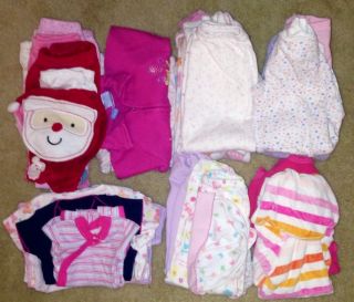 Infant Baby Girl Clothes Lot Size Newborn 0 3 Months Spring 30 Pcs Carters