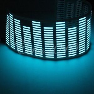 Music Activated Car Sticker Equalizer Glow Rhythm Blue Flash LED Light 70 x 16cm