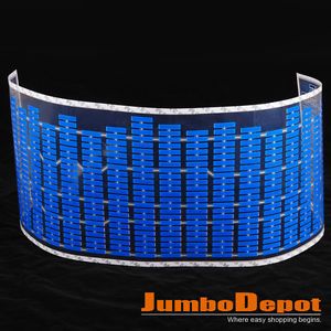 90cm 25 cm Car Music Rhythm LED Flash Lamp Sticker Decorative Blue Set Equalizer