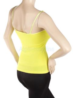 Sexy Women's Strap Cami Camisole Tank Top Cotton Mini Vest T Shirt w Shelf Bra
