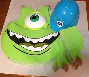 Monsters Inc Mike Wazowski Costume Toddler Kids Candy Catcher Pouch Size 4 6