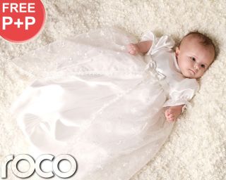 Baby Girls Christening Gowns White Ivory Vintage Traditional Baptism Gown