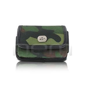 Camo Rugged Heavy Duty Canvas Pouch Clip Belt Case for Cell Phones Smartphones