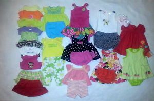 27 Piece Lot Baby Girls Spring Summer Clothing Size Newborn 0 3 6 Months