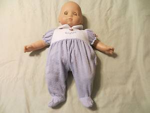 15" American Girl Doll Bitty Baby Doll Dressed in Original Lavender Sleeper