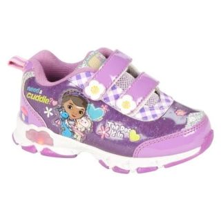 New Toddler Disney Doc McStuffins Athletic Sneaker Shoe Lights Up 9 10 11 Velcro