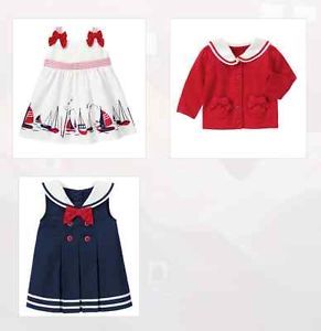 Gymboree Baby Girl Clothes Sailor Baby Collection Dress Cardigan 12 18 24 M