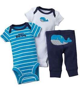 Carters Baby Boy Clothes 3 Piece Outfit Blue Whale 3 6 9 12 18 24 Months