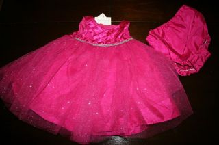 New Baby Flower Girls Dress Pink Sparkle Christmas Easter Fancy Party Pageant