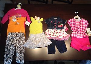 12 24 Month Baby Girl Clothes Lot Outfit Set Birthday Shirt 10 Piece Set