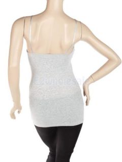4X Women's Long Strap Cami Camisole Tank Top Cotton Vest T Shirt Shelf Bra XL