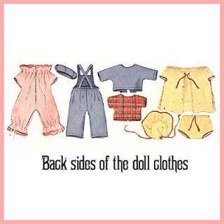 Vintage 14" 15" Baby Doll Clothes Pattern Sparkle Plenty Betsy Wetsy DY Dee