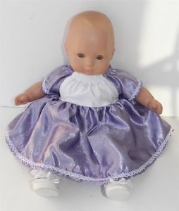 Lavender White Satin Peasant Dress Doll Clothes Fits Bitty Baby 15" Super Sale