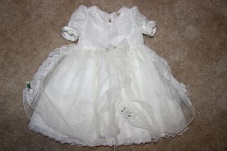 Baby Infants Wedding Pech Dress White Party 1 2 Year Old $245