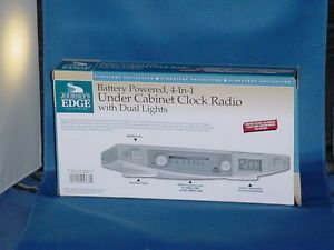 Journey's Edge Under Cabinet Clock Radio with Dual Lights