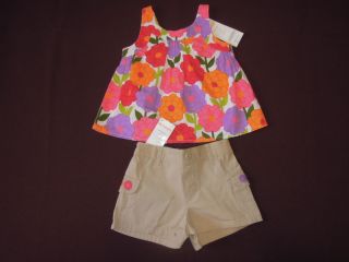 Gymboree Baby Girl 18 24 Months Shorts Top Summer Clothes Lot of 2 New
