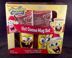 Nickelodeon Spongebob Squarepants Hot Cocoa Mug Coffee Cup Set New