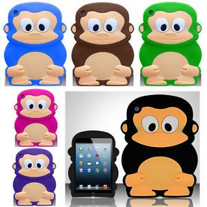 For Apple iPad Mini Cute Monkey 3D Soft Silicone Skin Case Gel Cover Accessory