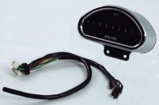 Mini Digital Speedometer Tach Turn Signal Head Light Gear Trip Harley Custom