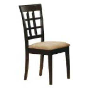 Coaster Contemporary Style Dining Chairs Cappuccino Wood Finish Set of 2 New