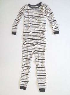 Baby Gap Boy Pajamas Mummy Gray White Stripes 4T