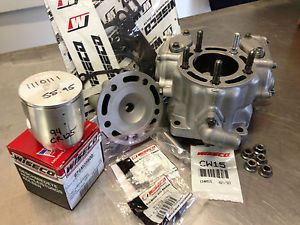CR125 Complete Big Bore Cylinder Kit with Piston Head Cut Valves Gaskets Wiseco