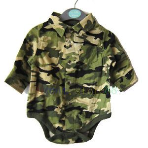 Baby Kid Boy Infant Toddler Romper Onepiece Bodysuit Outfit Outerwear Camouflage