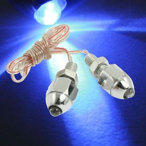 2 Pcs Bolt on Blue LED License Plate Lights Lamps for Car Motorcycle