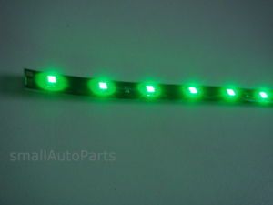 12" Super Green 1210 SMD Flexible LED Light Strip for Motorcycle Chopper Scooter