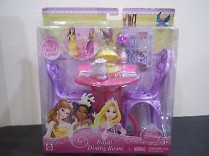 Disney Princess Royal Dining Room Set Fits Castle Chairs Tables Furniture Plates