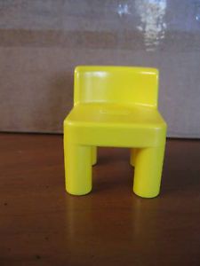 Little Tikes Dollhouse Size Yellow Kitchen Chair Doll House Replacement Seat Toy