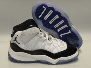 Nike Jordan 11 Retro White Black Concord Sneakers Preschool Child Size 2