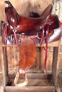 Highback Cowboy Western Saddle 16 inch Seat High Back Collectible Saddle