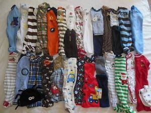 Huge Lot Boy Sz 3 6 9 Month Sleepers Footed Place Clothes Baby Gap Fleece Outfit