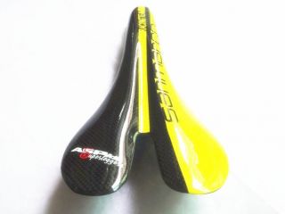 Black Yellow Super Ultra Light Full Carbon Saddle Seat Road Mountain Bike Seat
