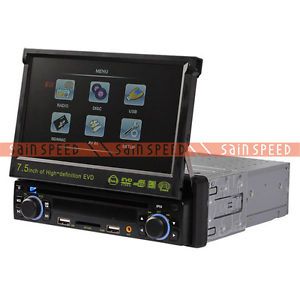 7" Single 1 DIN in Dash Car USB Radio DVD Player Stereo Radio Manual Screen