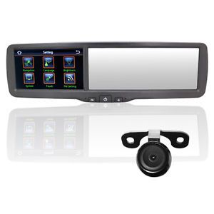 New 4 3" Universal Car LCD Front Rear View Mirror Monitor GPS Backup Camera