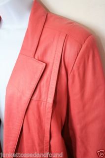 Vtg 80s Retro Deerskin Trading Post Womens Pink Leather Jacket Coat 8 C181