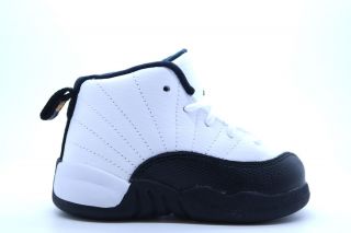 850000 125 Baby Toddlers Air Jordan 12 Retro TD Taxi White Black 2013 Sneakers