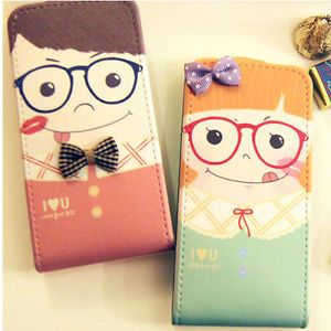 Apple iPhone 5 Case Cute Couple Folder Type Cell Phone Cover Christmas Gift