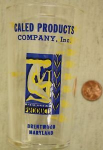 1960s Brentwood Maryland Caled Pro Cleaning Products Co Art Deco Measuring Glass