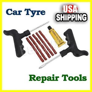 Safety Car Auto Tubeless Tire Tyre Puncture Radial Plug Repair Cement Tool Kit