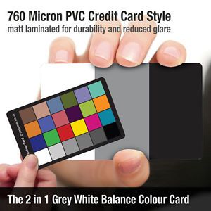2 in 1 Grey White Balance Colour Card PVC Credit Card Style