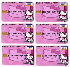 Hello Kitty Credit Cards Party Bag Fillers X6